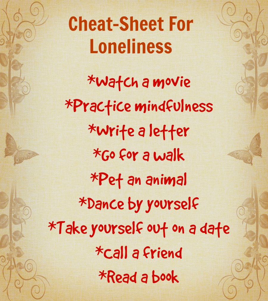 Cheat sheet for loneliness